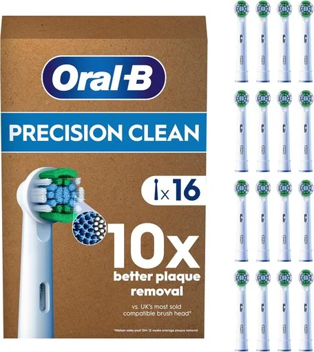 Oral-B Pro Precision Clean Original Electric Toothbrush Head, X-Shape and Angled Bristles for Deeper Plaque Removal