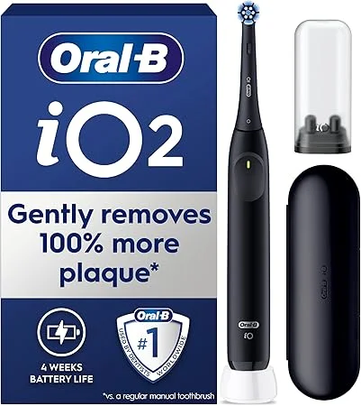 Oral-B iO2 Electric Toothbrush 1 Gentle Care Toothbrush Head Travel Case Travel Refill Holder Rechargeable
